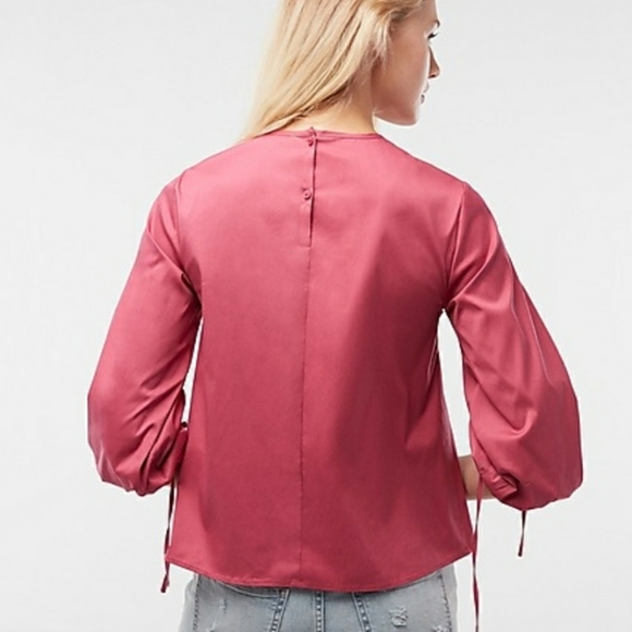 EXPRESS TIE SLEEVE BLOUSE - Picture 2 of 3